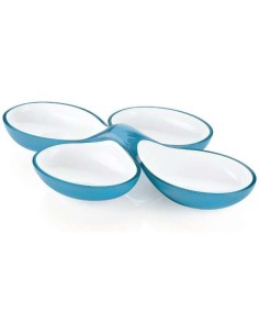 Grace set 2 antipastiere bicolore azzurro mare, Glam Vintage | Guzzini -GUZZINI