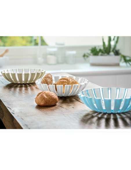 Grace cestino porta pane e frutta in plastica azzurro Ø 25 cm | Guzzini -GUZZINI