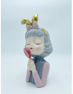 Vaso statua Dolls bambola Lollipop in resina, 26 x 13 cm | Petite Fantasie -PETITE FANTASIE