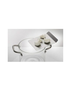 Workstation tagliere in noce canaletto e acciaio con alloggio iPad 55 x 60 cm | KnIndustrie -KNINDUSTRIE 2