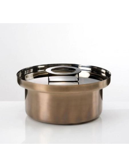 Foodwear casseruola in acciaio bronzo 3,4 L con coperchio in vetro | KnIndustrie -KNINDUSTRIE