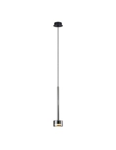 Lampada a sospensione Tonic Ø 9,8 in vetro cromato con base e cavo neri, GX53 | Mantra -MANTRA