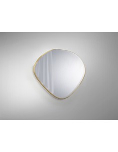 Specchio Mimo ovale irregolare 80x80 cm con cornice in MDF finitura oro | Schuller -SCHULLER