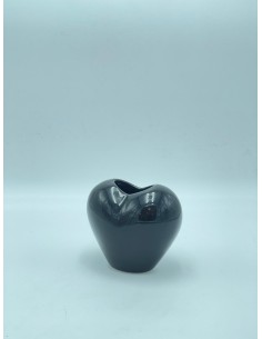 Vaso Cuore in ceramica nero lucido, H 11 cm | Sinumhome -SINUMHOME