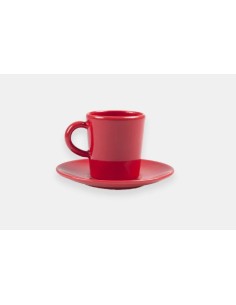 Kaleido set 6 tazzine da caffè con piattino rosso aragosta | Pagnossin -PAGNOSSIN