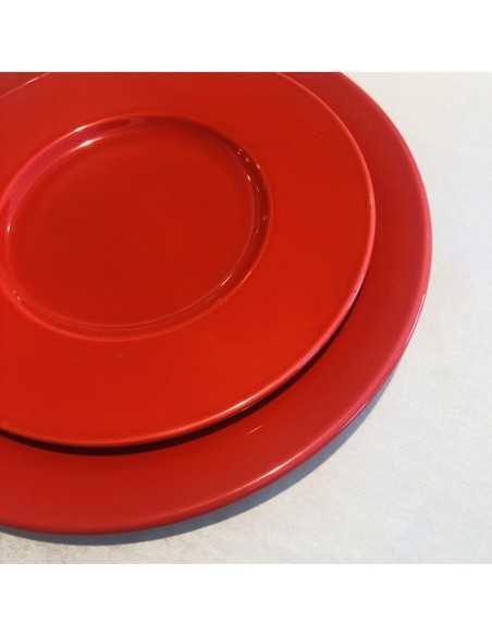 Kaleido servizio piatti 18 pezzi in ceramica porcellanata rosso aragosta | Pagnossin -PAGNOSSIN