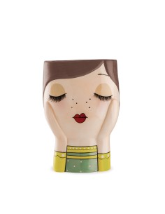 Vaso Le Pupazze Mimì in ceramica smaltata, 14 x 20 cm | Egan -EGAN