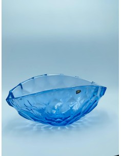Bowl 28 ciotola centrotavola ovale in cristallo di bohemia blu