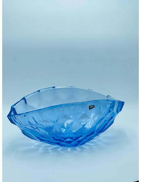 Apollo bowl 28 ciotola centrotavola ovale in cristallo di Bohemia blu | Kvetna -KVETNA