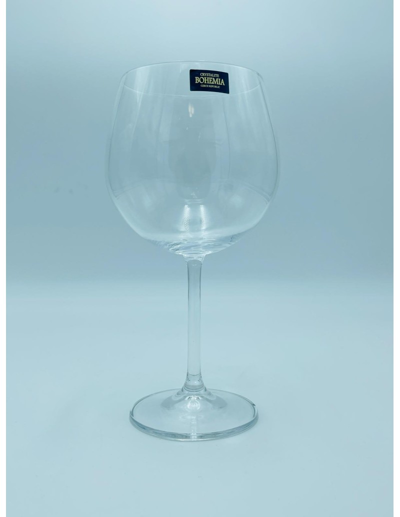 Gastro set 6 calici vino in cristallo di Bohemia trasparente, 570 ml | Kvetna -KVETNA