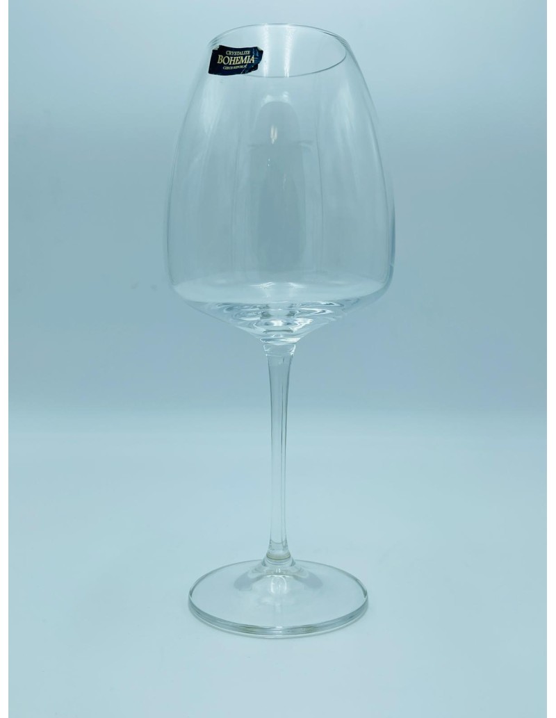 Alizee set 6 calici vino in cristallo di Bohemia trasparente, 610 ml | Kvetna -KVETNA