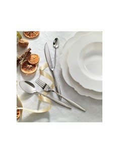 Meringa servizio piatti 18 pezzi in new bone china bianco, stile classico | Brandani -BRANDANI