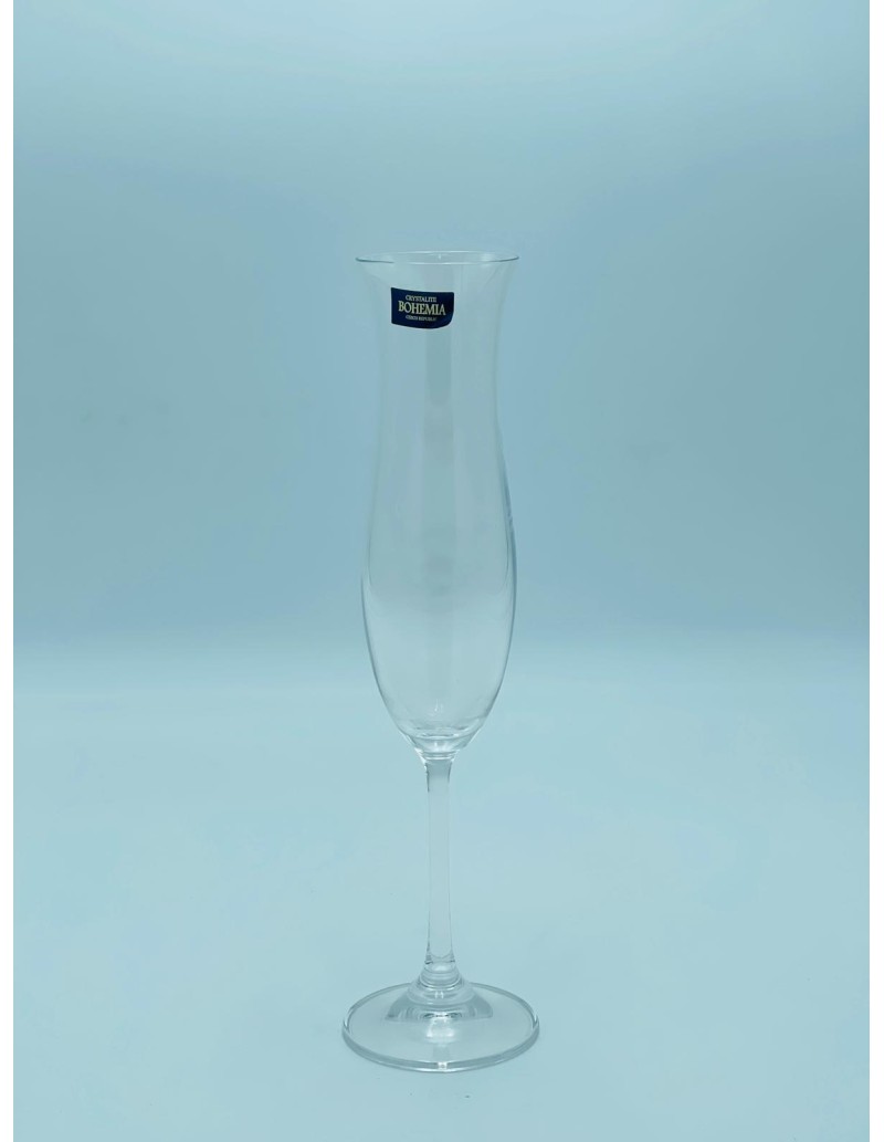 Ellen set 6 flute champagne e spumante 200 ml in cristallo di Bohemia | Kvetna -KVETNA