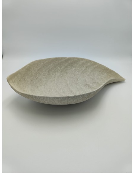 Centrotavola in ceramica effetto cemento tortora chiaro, 42x27 cm | Petite Fantasie -PETITE FANTASIE