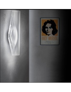 Applique LED Mirage in Lentiflex prisma e acciaio, design Wiffels, 14 W 2700 K | Slamp -SLAMP