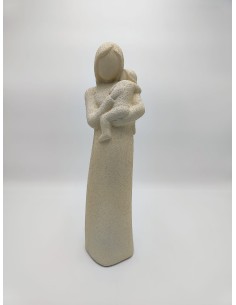 Statua Maternità 3 in ceramica effetto cemento tortora, H 37 cm | Petite Fantasie -PETITE FANTASIE