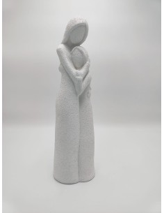 Statua Maternità in ceramica effetto cemento bianco, H 36 cm | Petite Fantasie -PETITE FANTASIE