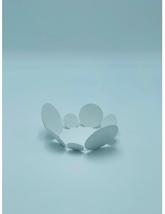 Cestino multiuso porta dolcetti in acciaio inox verniciato bianco | Elleffe Design -ELLEFFE DESIGN