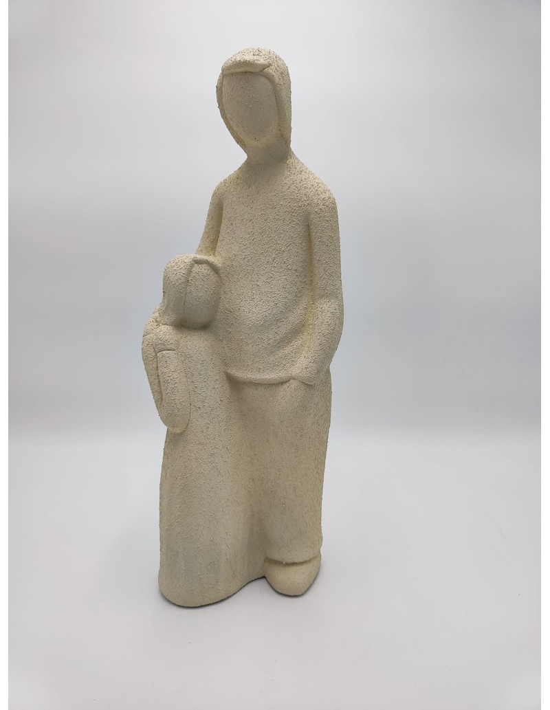 Statua Paternità in ceramica effetto cemento tortora, H 37 cm | Petite Fantasie -PETITE FANTASIE
