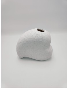 Vaso Nuvola in ceramica effetto cemento bianco, 20 cm | Petite Fantasie