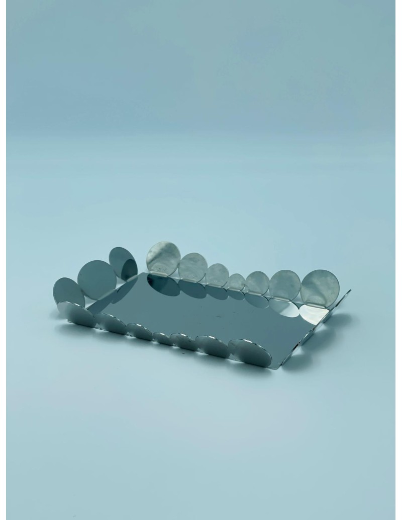 Ciocco vassoio rettangolare in acciaio inox 18/10 lucido | Elleffe Design -ELLEFFE DESIGN