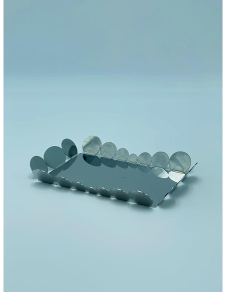Ciocco vassoio rettangolare in acciaio inox 18/10 lucido | Elleffe Design -ELLEFFE DESIGN