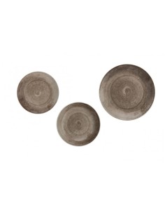 Essential servizio piatti 18 pezzi in porcellana color sabbia scuro | Brandani -BRANDANI