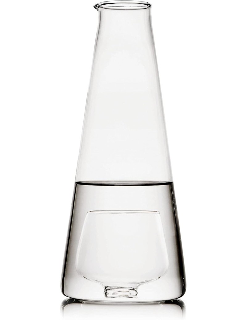 Inbottiglia caraffa in vetro borosilicato trasparente, 130 cl | Ichendorf Milano -ICHEDORF