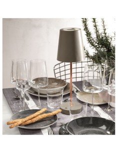 Essential servizio piatti 18 pezzi in porcellana color sabbia scuro | Brandani -BRANDANI 2
