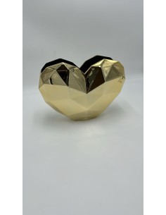 Vaso Cuore grande in marmorino oro, L 26 cm | Bongelli Preziosi -BONGELLI PREZIOSI