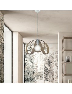 Lampada a sospensione Piovra L 32 in metallo bianco e tortora, E27 | Bonetti Illumina -BONETTI ILLUMINA 2
