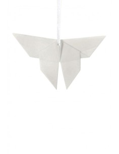 Origami decorazione farfalla in porcellana bianca da appendere 12 cm | L'Abitare -L'ABITARE