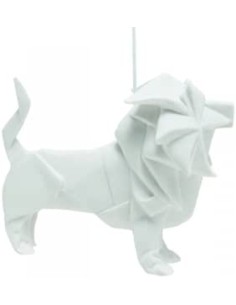 Origami decorazione leone in porcellana bianca da appendere 12 cm | L'Abitare -L'ABITARE
