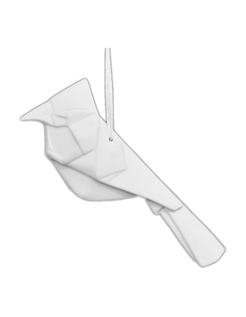 Origami decorazione picchio in porcellana bianca da appendere 13 cm | L'Abitare -L'ABITARE