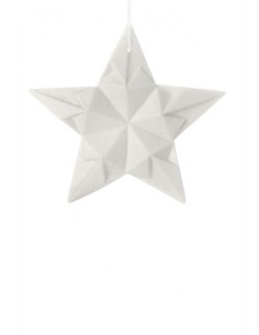 Origami decorazione stella in porcellana bianca da appendere | L'Abitare -L'ABITARE