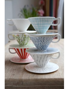 Set 6 tazzine da caffè con piattino in porcellana decorata serie Seasons | L'Abitare -L'ABITARE
