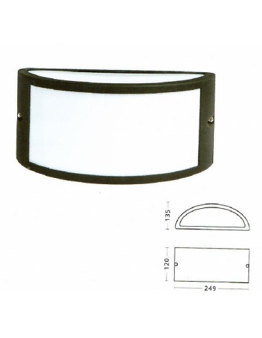 Enio Lampada da parete o soffitto per esterno nero GreenLight 8594, diffusore in termoplastica , Alluminio Pressofuso, IP44 -...