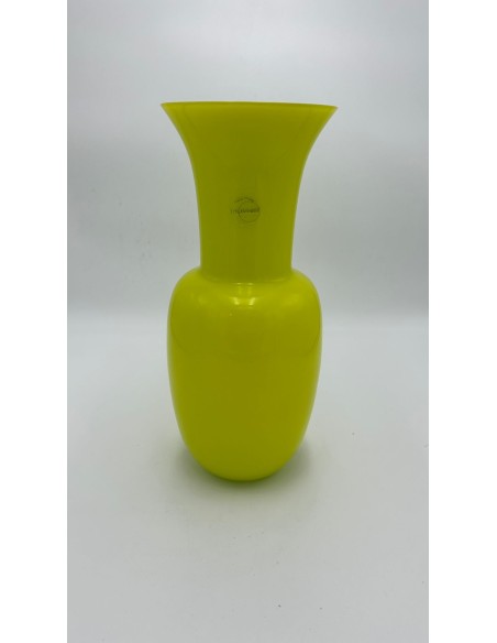 Vaso Opalino verde acido in vetro di Murano | I Muranesi -I MURANESI