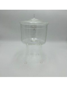 Water Tower alzata bassa con coperchio in vetro borosilicato | Ichendorf -ICHEDORF