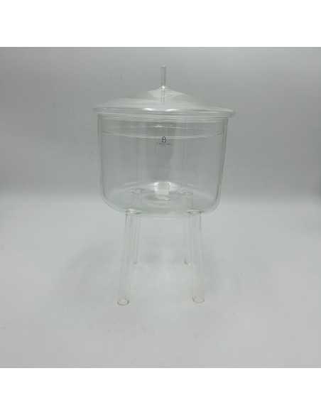 Water Tower alzata bassa con coperchio in vetro borosilicato | Ichendorf -ICHEDORF