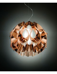 Lampada a sospensione Flora Ø 36 a petali metallizzati rame, da campione | Slamp -SLAMP