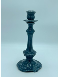 Portacandela in ceramica blu avion a 1 fiamma H 27 | Ego -EGO