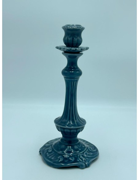 Portacandela in ceramica blu avion a 1 fiamma H 27 | Ego -EGO