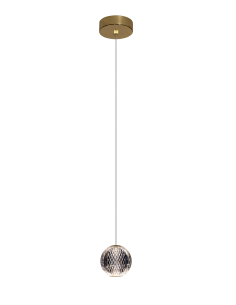 Lampada a sospensione LED Diamante pendente in acrilico, base oro lucido | Illuminati -ILLUMINATI