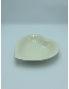 Svuotatasche a forma di cuore in ceramica avorio, 22 x 23 cm | Ego -EGO