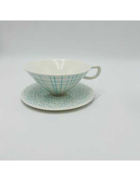 Tazza da tè con piattino in porcellana, decori assortiti, serie Season | L'Abitare -L'ABITARE