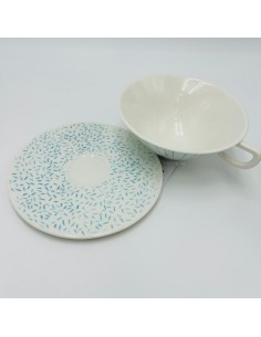 Tazza da tè con piattino in porcellana, decori assortiti, serie Season | L'Abitare -L'ABITARE 2