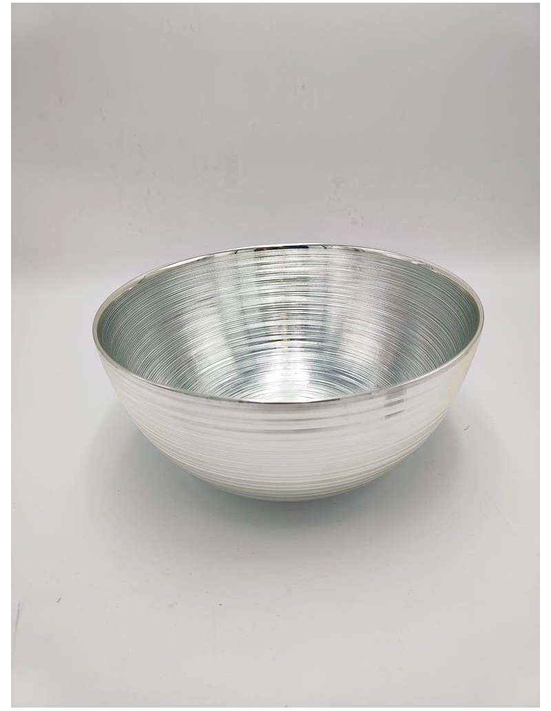 Centrotavola Sinfonia in vetro e argento 999, Ø 24 cm | Argenesi -ARGENESI