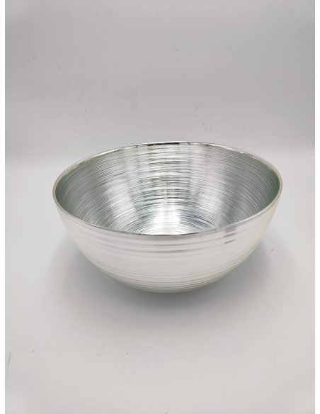 Centrotavola Sinfonia in vetro e argento 999, Ø 24 cm | Argenesi -ARGENESI