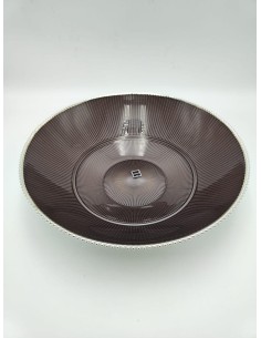 Centrotavola in vetro e argento 999 con interno marrone, Ø 35 cm | Argenesi -ARGENESI 2